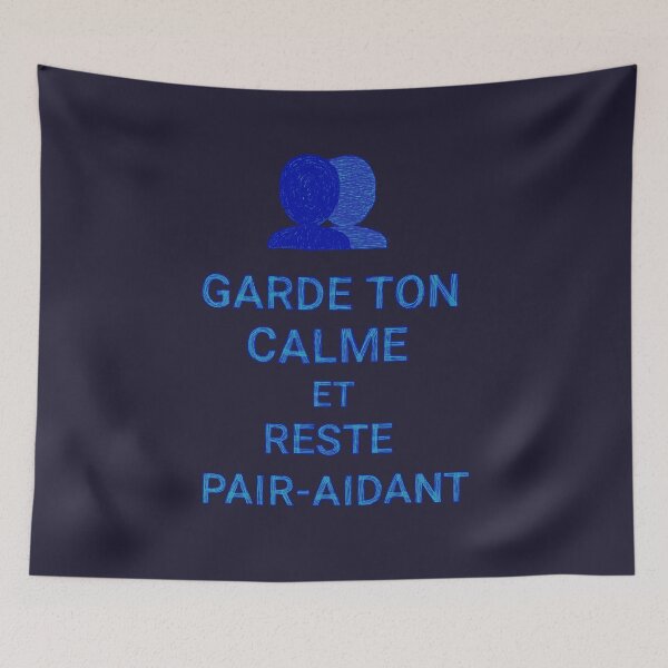 Item preview, Keep calm and remain a peer helper (blue gray background) designed and sold by MentaLee.