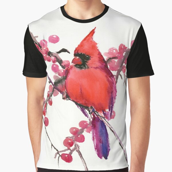 Red Cardinal Graphic T-Shirt for Sale by surenart