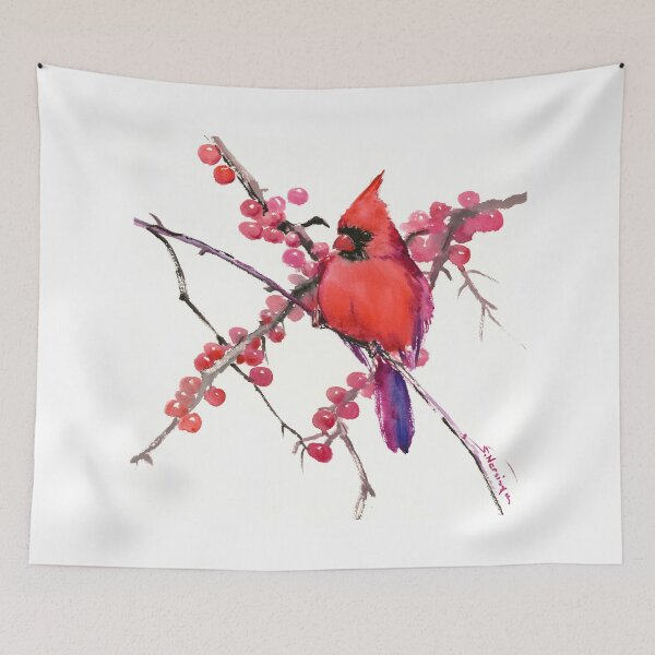 Item preview, Cardinal Bird and Berries designed and sold by surenart.