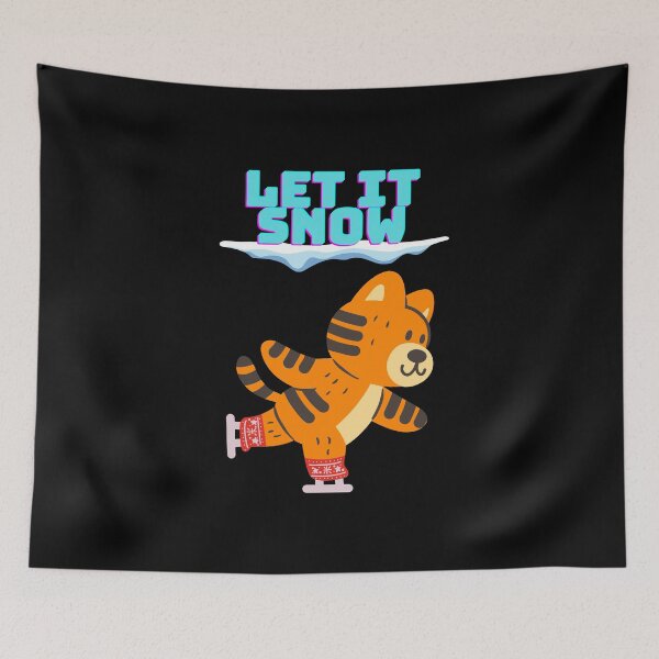 Item preview, Let It Snow - Cute Tiger Ice Skating designed and sold by The-Muse.