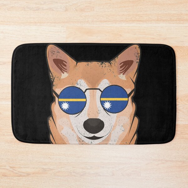Item preview, Vintage Patriotic Shiba Inu Nauruan Flag designed and sold by feether-store.