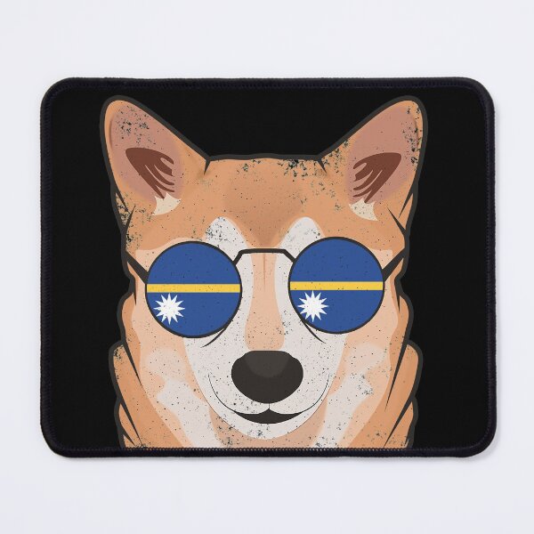 Item preview, Vintage Patriotic Shiba Inu Nauruan Flag designed and sold by feether-store.