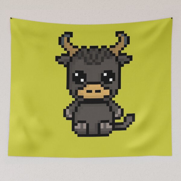 Item preview, Cute Yak (Chibi Pixel Animal Character) designed and sold by Pixe11y.