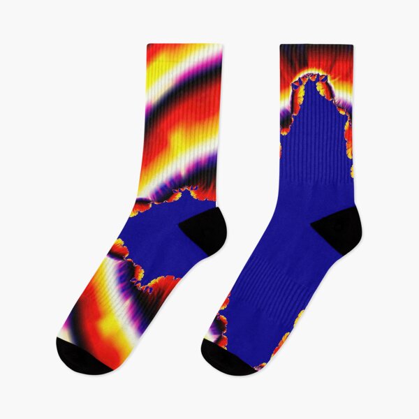 Item preview, Bright Neon Red Blue & Yellow Fractal Design designed and sold by allthingsnatura.