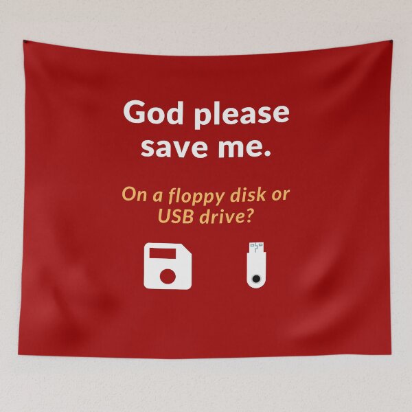 Item preview, God please save me.| On a floppy disk or USB drive? designed and sold by Jasmin's Fashion World.