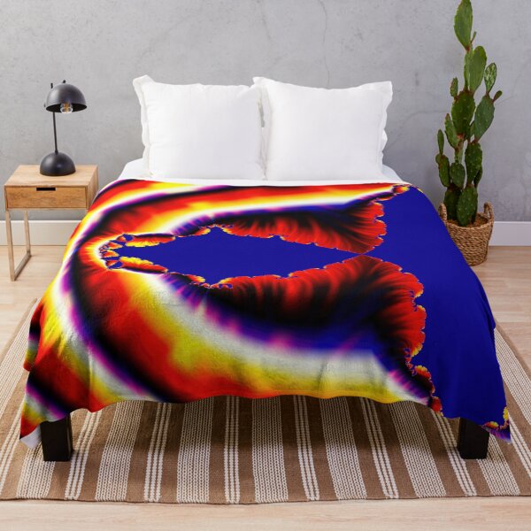 Item preview, Bright Neon Red Blue & Yellow Fractal Design designed and sold by allthingsnatura.