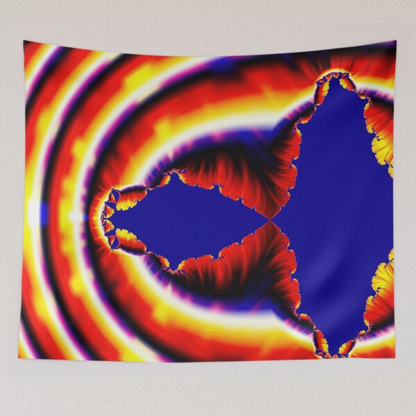 Item preview, Bright Neon Red Blue & Yellow Fractal Design designed and sold by allthingsnatura.