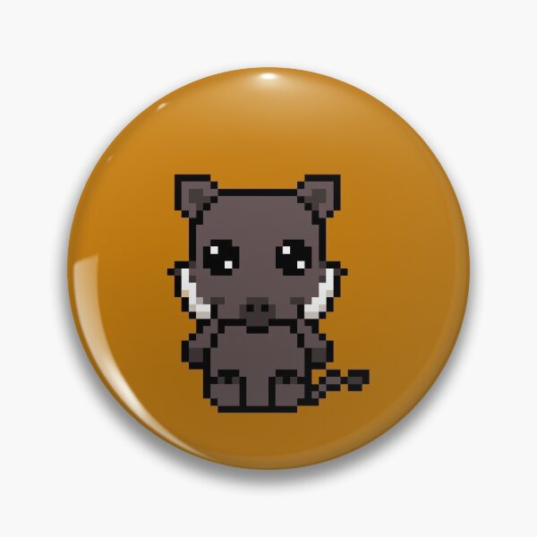 Item preview, Cute Warthog (Chibi Pixel Animal Character) designed and sold by Pixe11y.