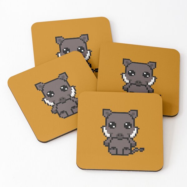 Item preview, Cute Warthog (Chibi Pixel Animal Character) designed and sold by Pixe11y.
