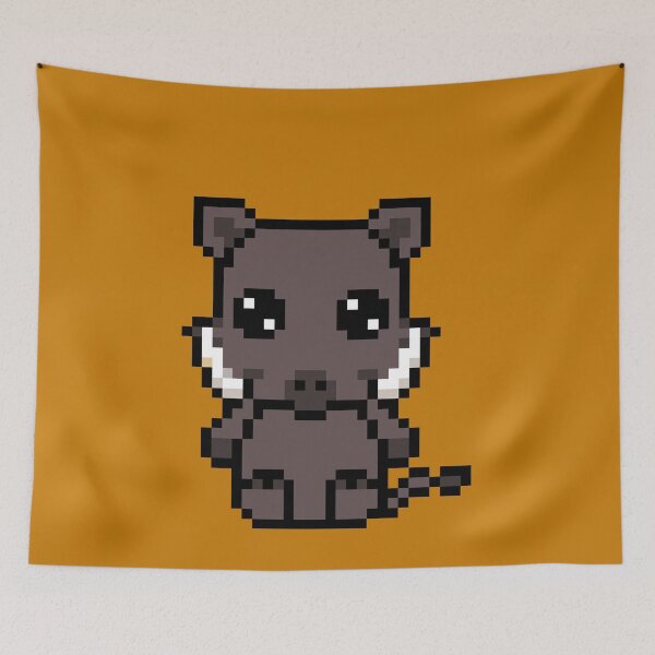 Item preview, Cute Warthog (Chibi Pixel Animal Character) designed and sold by Pixe11y.