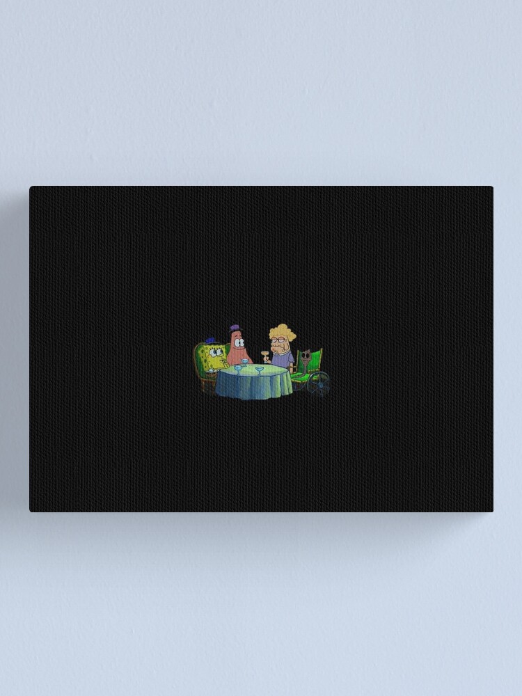 "Spongebob has dinner with Chocolate Lady" Canvas Print by peculiarchild Redbubble