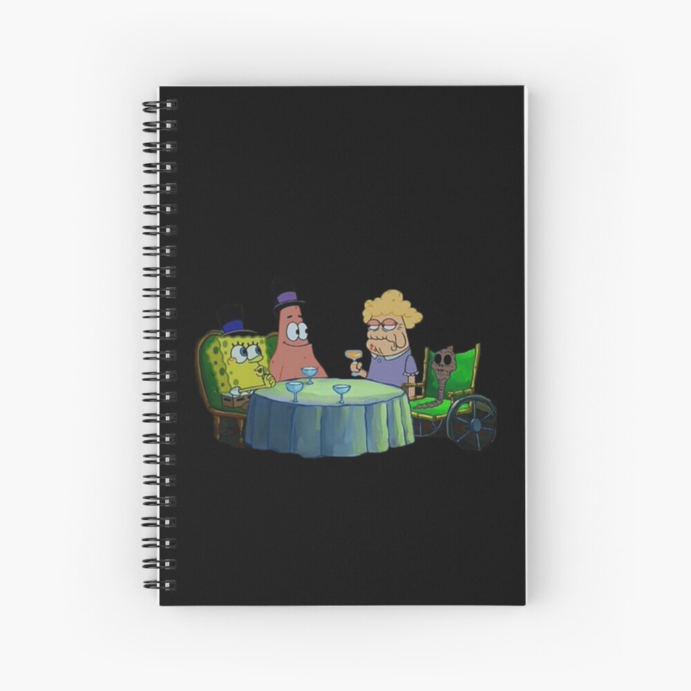 "Spongebob has dinner with Chocolate Lady" Spiral Notebook by