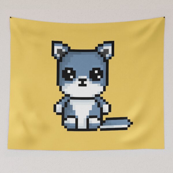Item preview, Cute Wolf (Chibi Pixel Animal Character) designed and sold by Pixe11y.