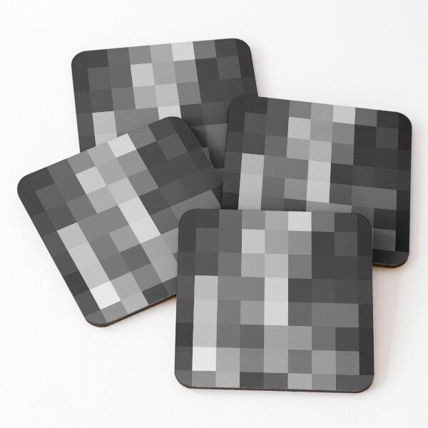 Item preview, graphic design pixel geometric square pattern abstract background in black and white designed and sold by Mrvell.
