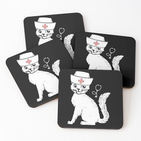 Item preview, Nurse cat cute cartoon designed and sold by Stella Clue.