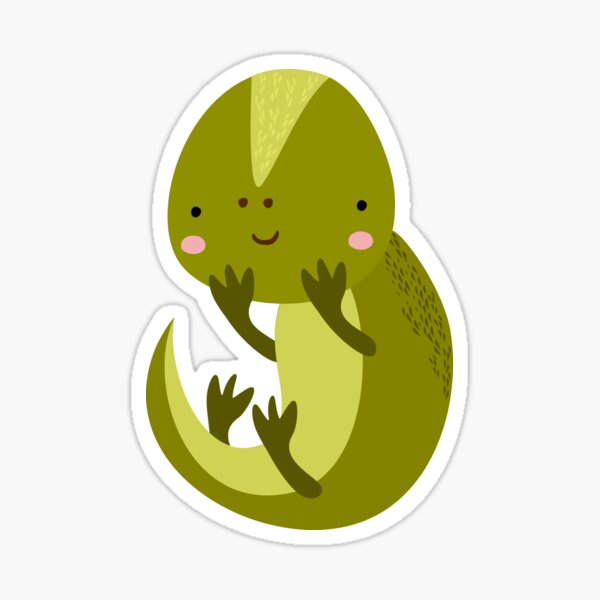 "Cute Lizard Ilustration Gift Idea For Toddlers" Sticker by retro-us ...