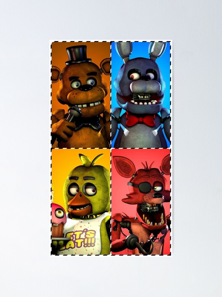 FNAF Security Breach Glam Rock Freddy, Gregory and Vanny  Poster for Sale  by Darkodra