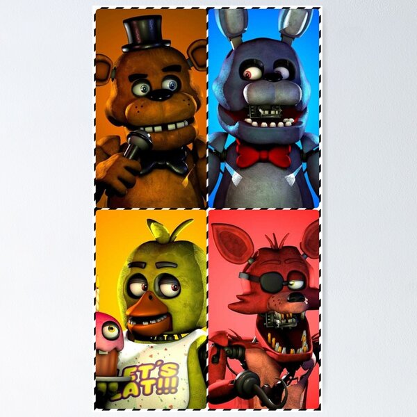 Five Nights at Freddys - Fazbear Poster Emoldurado, Quadro em