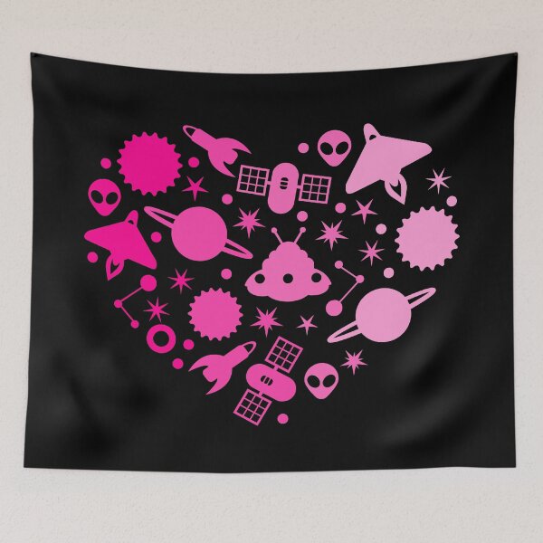 Item preview, alien happy valentines day heart pink  designed and sold by Gossip Rag.