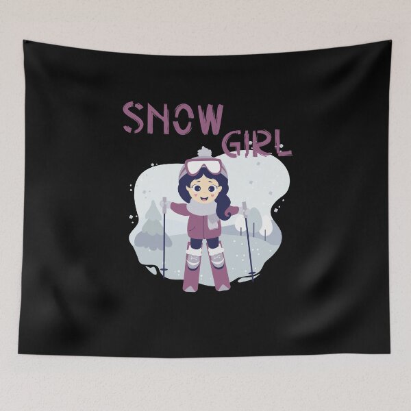 Item preview, Cute Snow Girl Skiing designed and sold by The-Muse.