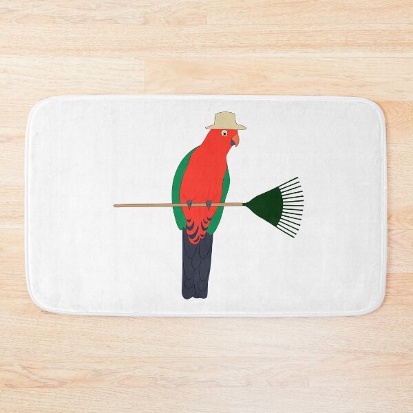 Item preview, Australian King Parrot Gardener on White designed and sold by Digitaldingo.