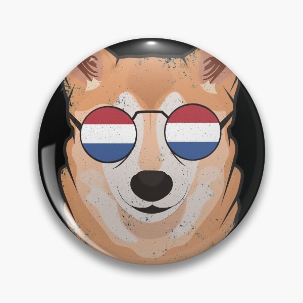 Artikelvorschau, Vintage patriotische Shiba Inu niederländische Flagge entworfen und verkauft von feether-store.