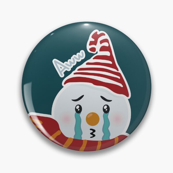 Item preview, "Aww" Crying Blushing Face Snowman with Puckered Lips designed and sold by Abstract-Artist.