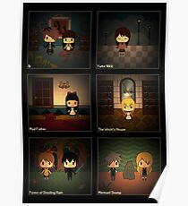 Horror RPG Chibis w/ Background Poster