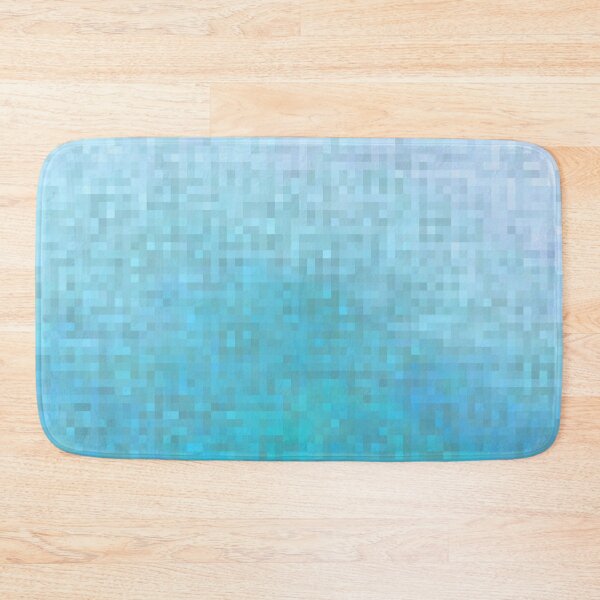 Item preview, graphic design geometric pixel square pattern abstract in blue designed and sold by Mrvell.