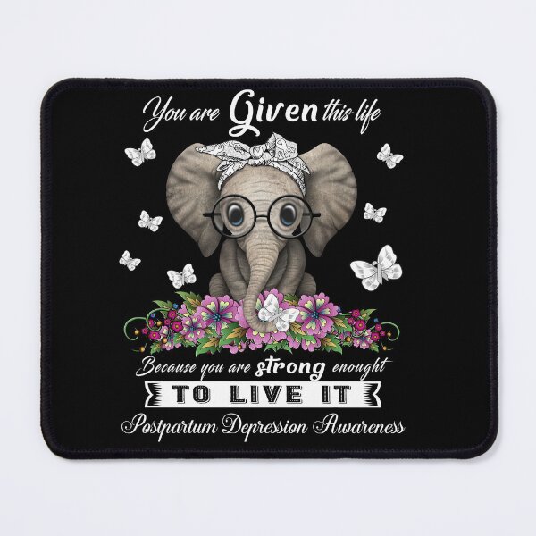 Item preview, Postpartum Depression Warrior Cute Elephant Lover Gifts designed and sold by Adropine.