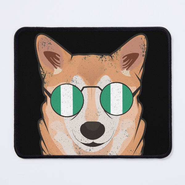 Item preview, Vintage Patriotic Shiba Inu Nigerian Flag designed and sold by feether-store.