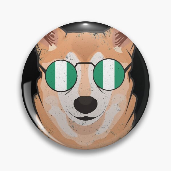 Item preview, Vintage Patriotic Shiba Inu Nigerian Flag designed and sold by feether-store.