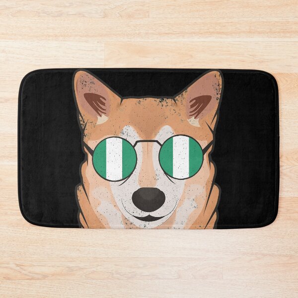 Item preview, Vintage Patriotic Shiba Inu Nigerian Flag designed and sold by feether-store.