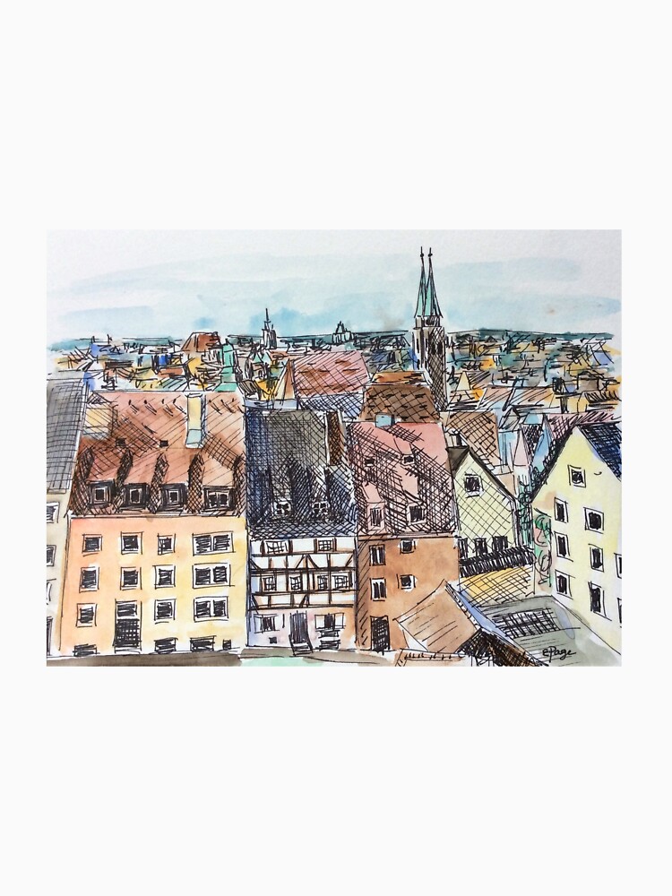 Thumbnail 3 of 3, Relaxed Fit T-Shirt, Nuremberg Views designed and sold by emilypageart.