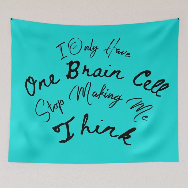 Item preview, One Brain Cell blue designed and sold by Cora Gregory.