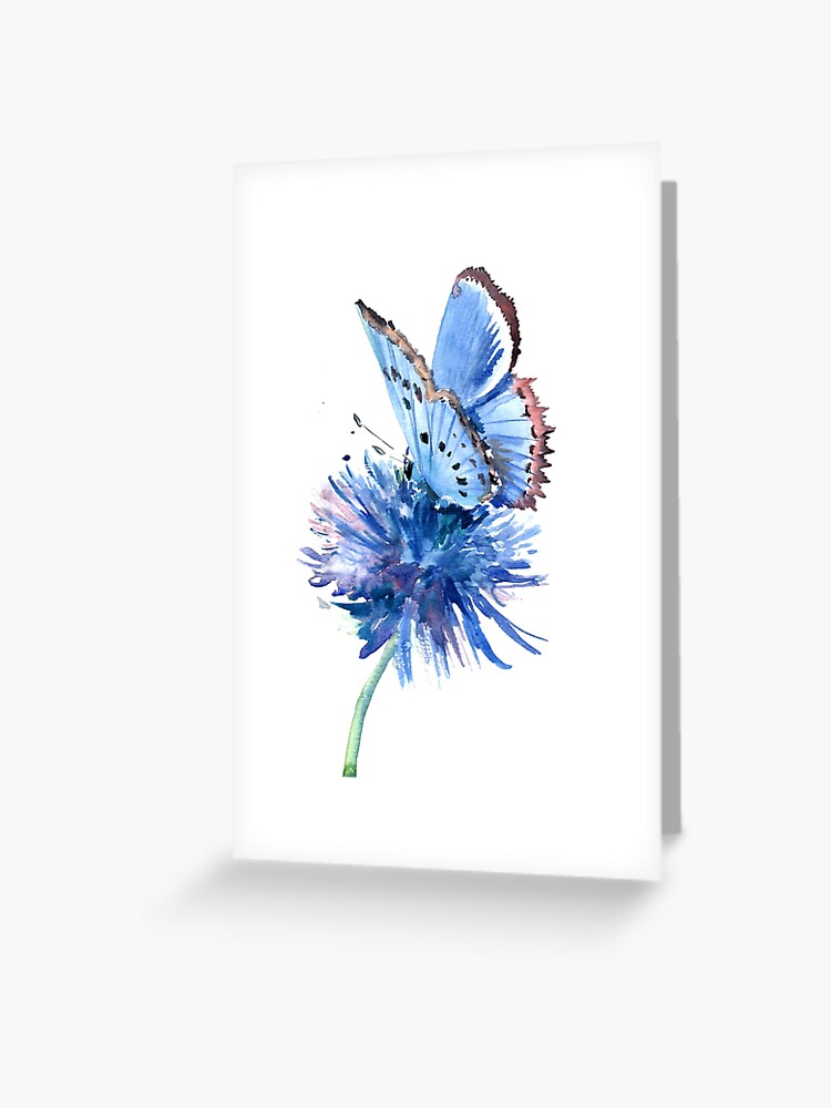 CUTPOPUP Bleu Morpho Papillon Carte D'anniversaire Liban