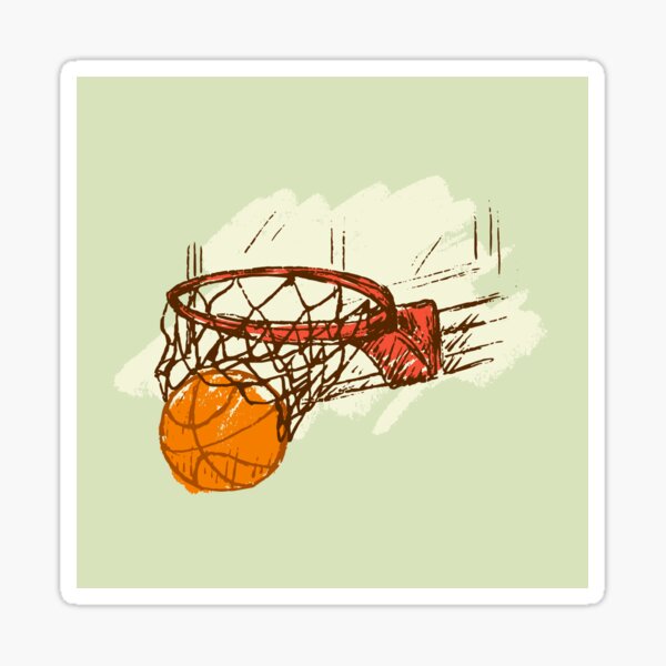 "Basketball hoop" Sticker for Sale by Evazucc Redbubble