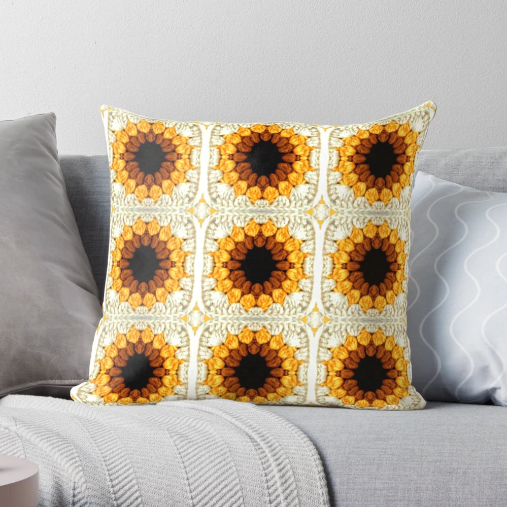 Cora Pillow & History of the Granny Square - Sunflower Cottage Crochet