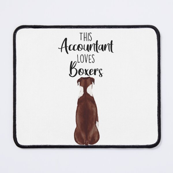 Item preview, This Accountant Loves Boxers | Dark Brown/ White designed and sold by Little Fuzz Shop.