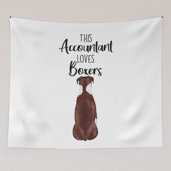 Item preview, This Accountant Loves Boxers | Dark Brown/ White designed and sold by Little Fuzz Shop.