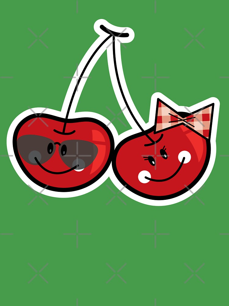 Thumbnail 2 of 2, Baby One-Piece, Boy and Girl Cheeky Cherries © fatfatin designed and sold by fatfatin.