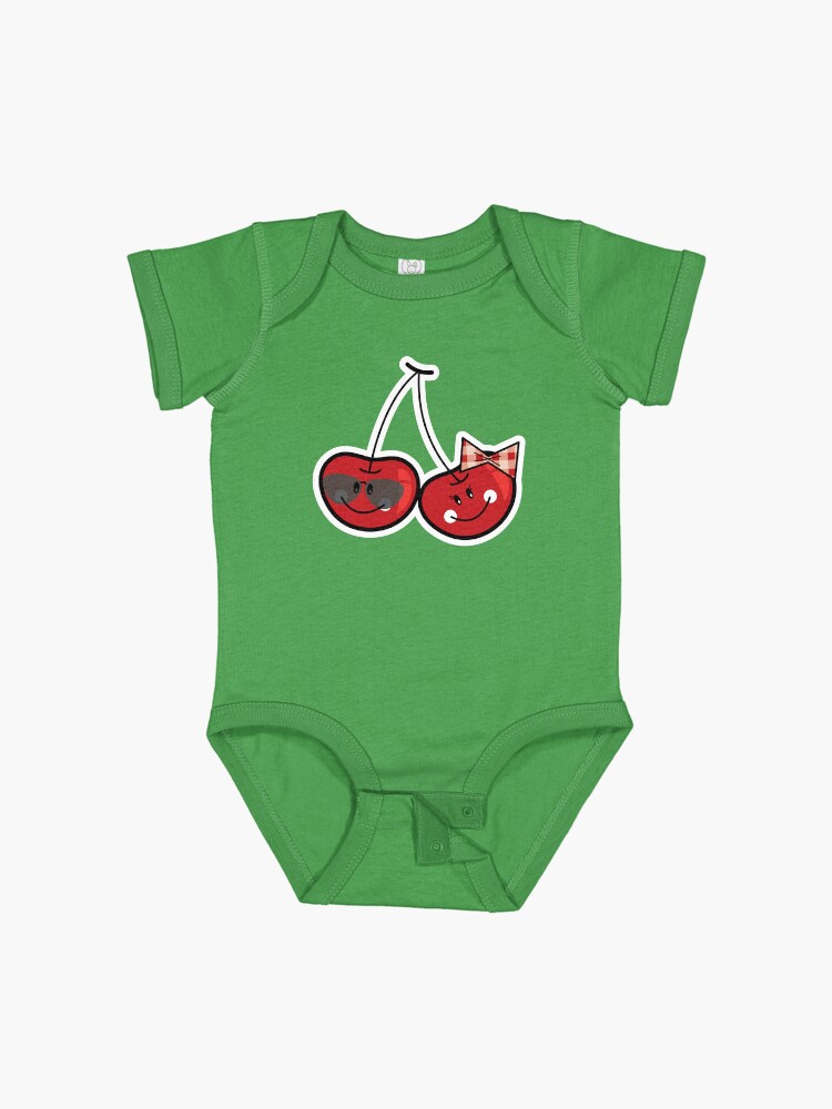 Thumbnail 1 of 2, Baby One-Piece, Boy and Girl Cheeky Cherries © fatfatin designed and sold by fatfatin.