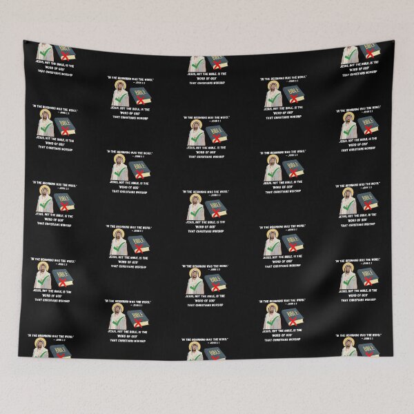 Item preview, Worship Jesus, not the Bible  designed and sold by CheekyGrace.