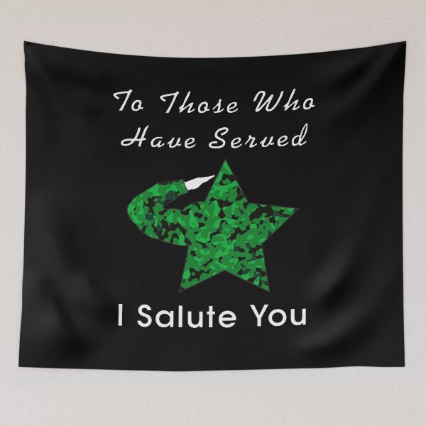 Item preview, To Those Who Have Served I Salute You - Saluting Star Forest Camo designed and sold by allmarkmade.