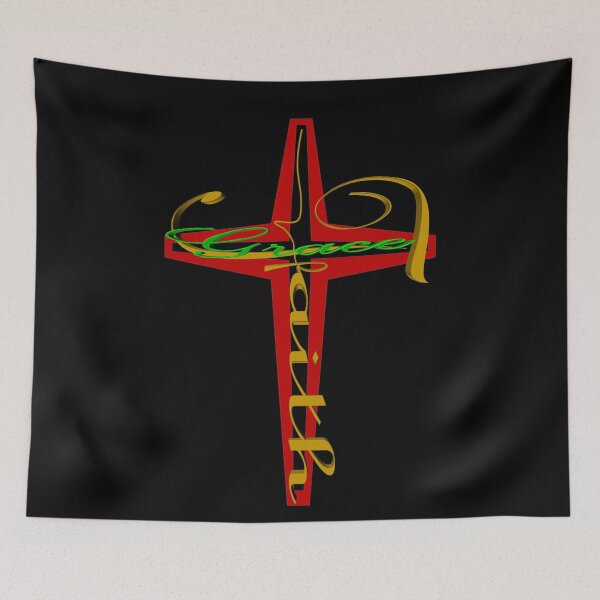 Item preview, Grace Through Faith Christmas Cross designed and sold by toddbrooney.