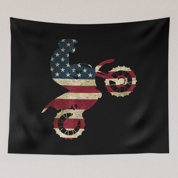 Item preview, Motocross Dirt Bike American Flag designed and sold by spherevilla.