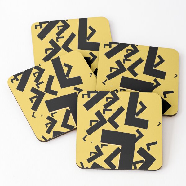 Item preview, Geometric abstract black on yellow background designed and sold by regiaart.