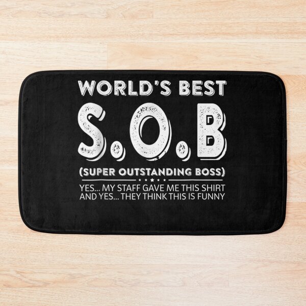 Item preview, World's Best S.O.B Super Outstanding Boss Funny Colleague  designed and sold by CarlFio.
