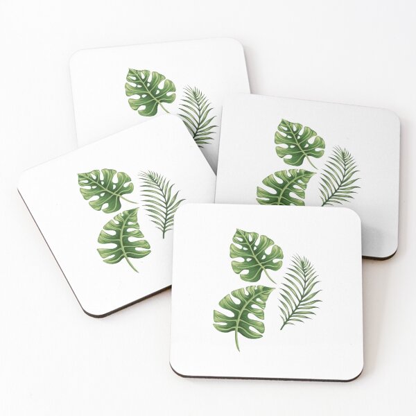 Item preview, Monstera & Palm variety of leaves designed and sold by clothstudios.