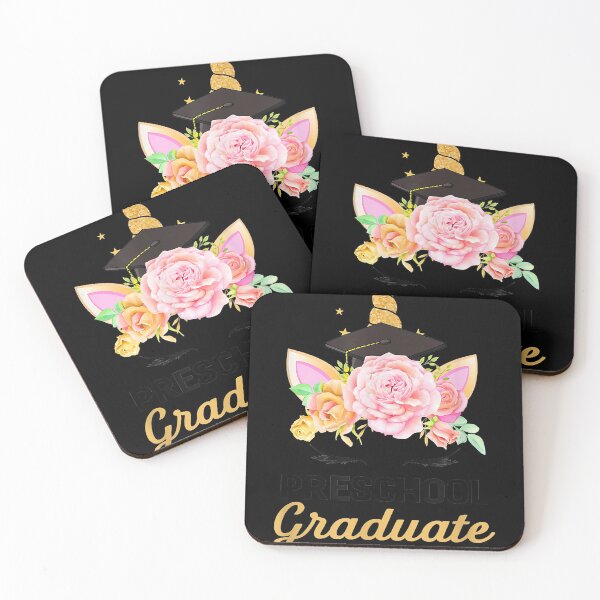 Item preview, Cute Happy Preschool Graduate 2021 Floral Unicorn Graduation  designed and sold by sheliaconle.